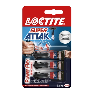 Loctite Sup.Bond.Pow.Gél Mini Trio Pill.rag 3×1 g