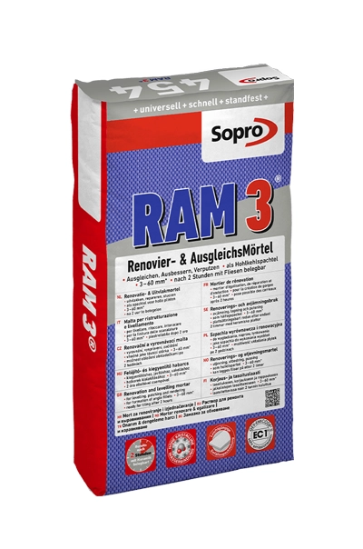 RAM3 Felújító és kiegy.hab. gyorsköt. 25kg Sopro